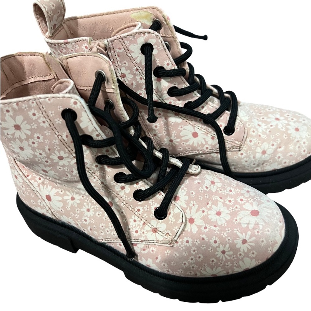 Floral Pink Kids Boots